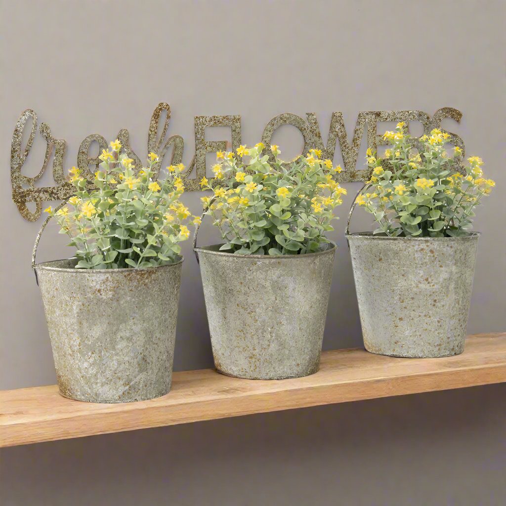 Willow & Silk Metal Pots 51cm &