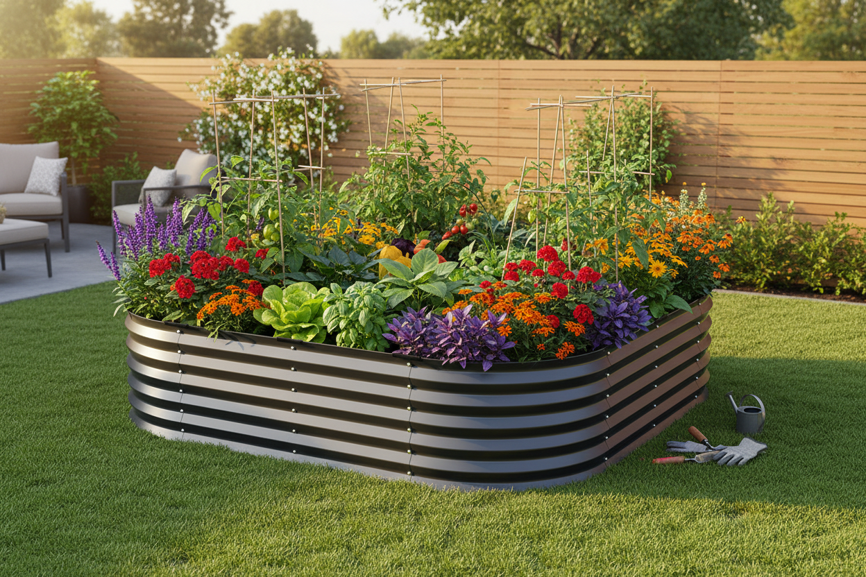 45cm garden bed in Australian backyard