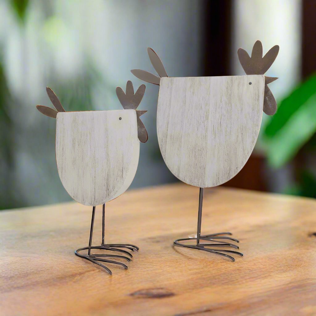 Set/2 Mum & Child Standing French Country Chooks