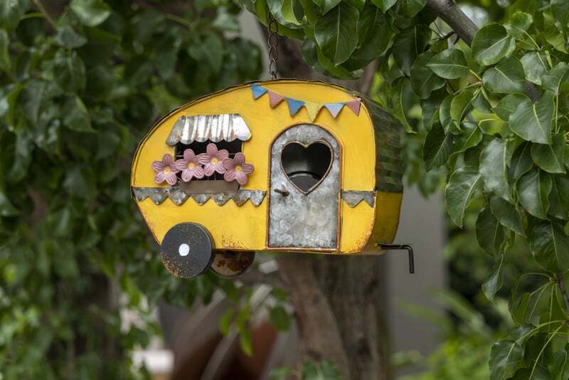 Colourful Caravan Hanging Birdhouse