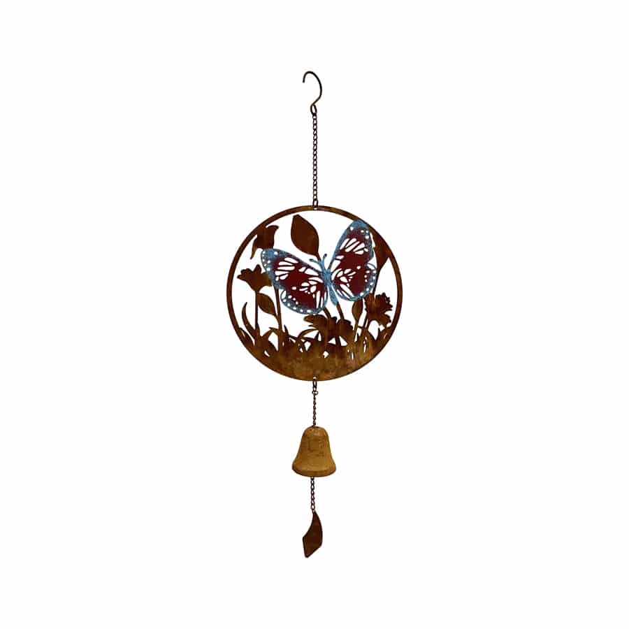 Rust & Colour Butterfly Bell Hanger