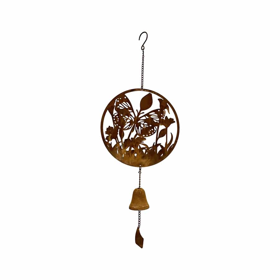 Rust & Colour Butterfly Bell Hanger