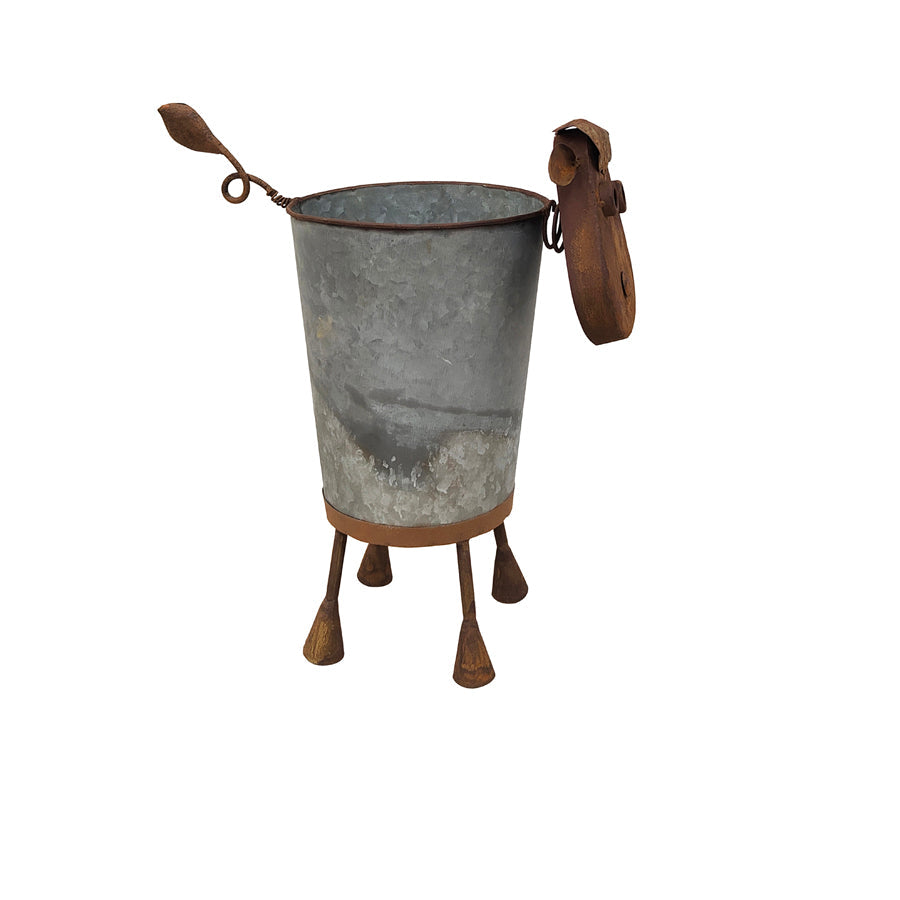 Rusty Sheep Planter w/ Galv Pot