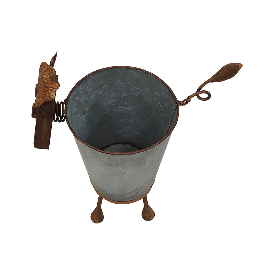 Rusty Sheep Planter w/ Galv Pot