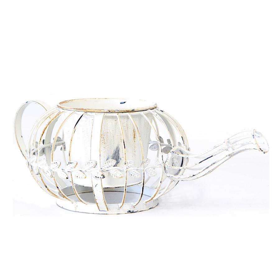 Antique White Teapot Pot planter