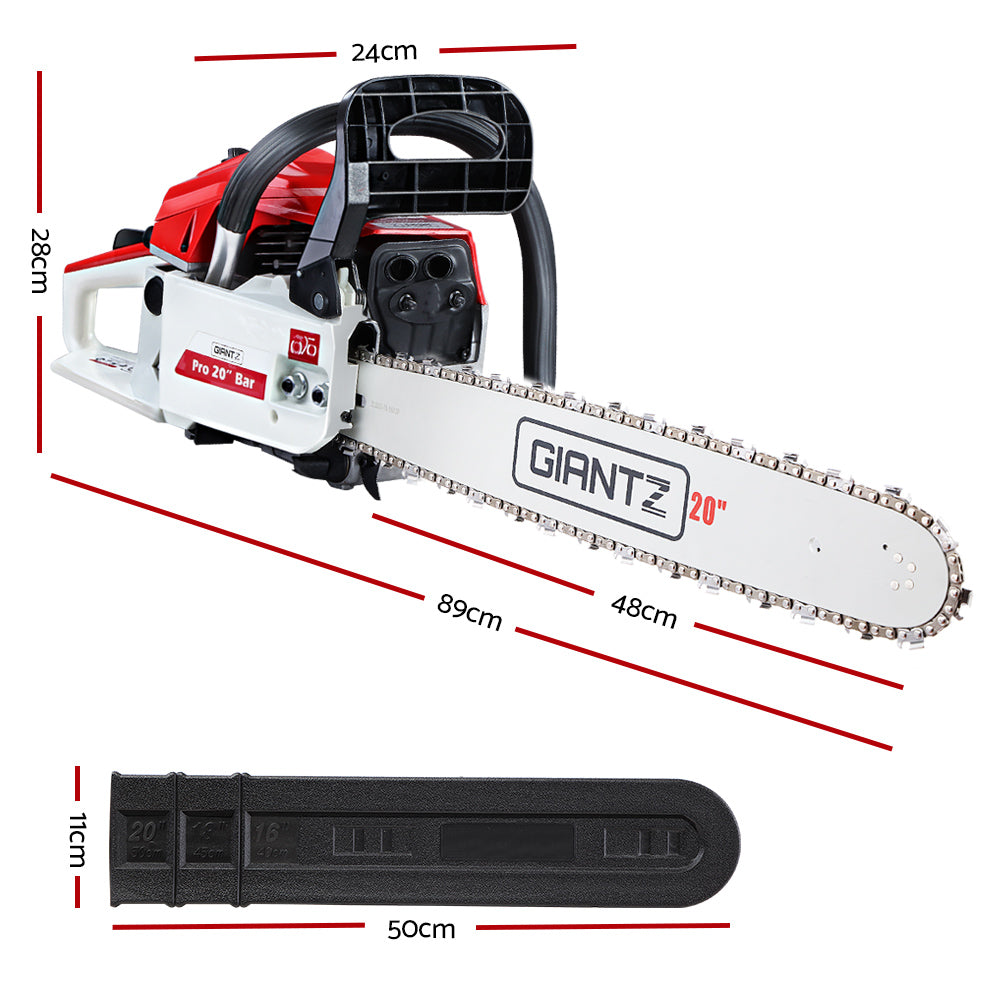 Giantz | Chainsaw Petrol Commercial 20" Bar - 52cc