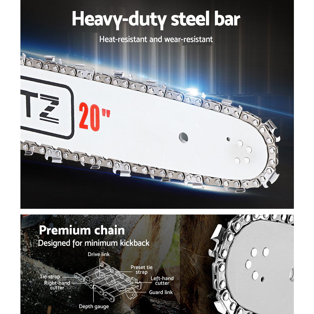 Giantz | Chainsaw Petrol Commercial 20" Bar - 52cc