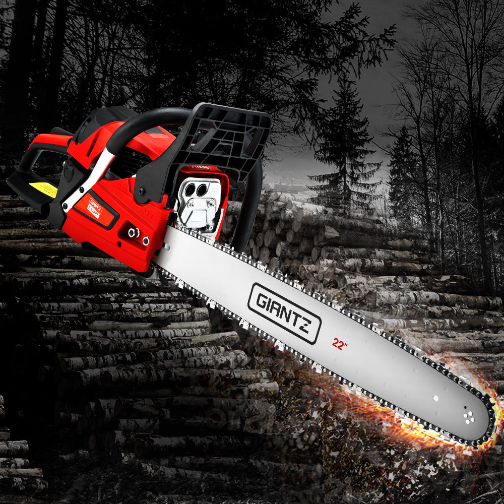 Giantz | Chainsaw Petrol Commercial 22" Bar - 58cc