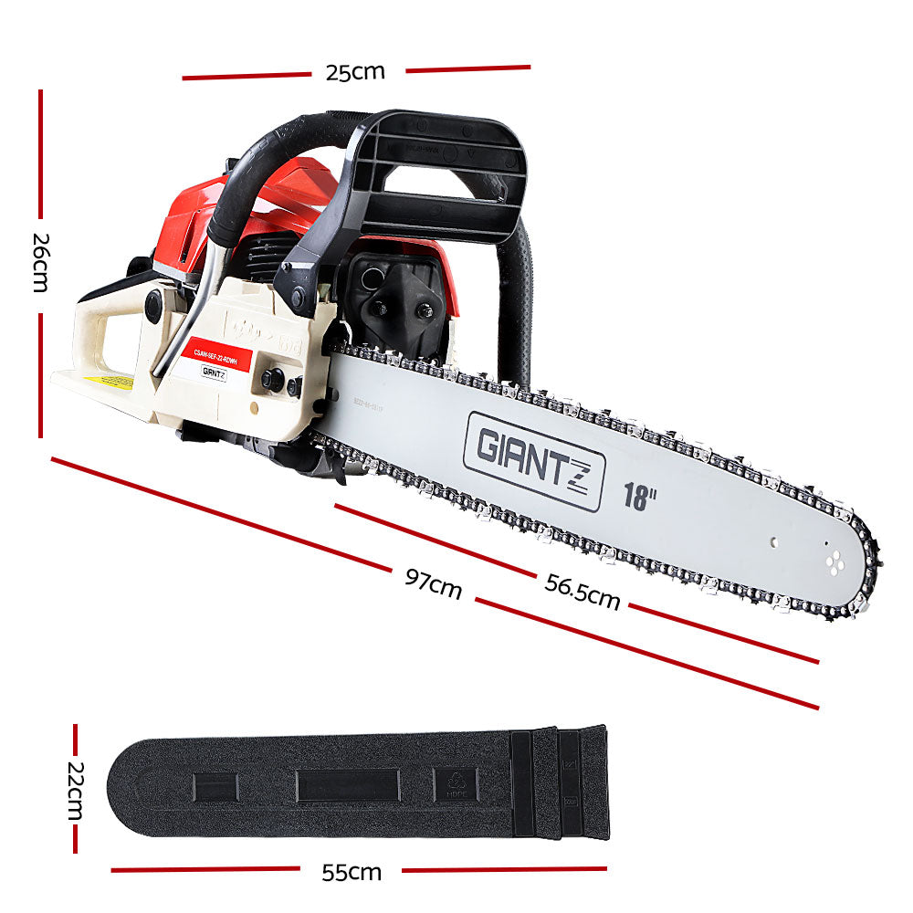Giantz | Chainsaw Petrol Commercial 18" Bar - 75cc