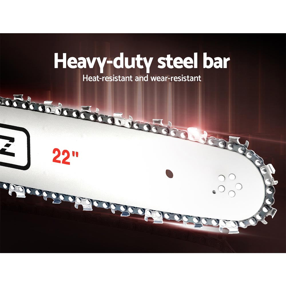 Giantz | Chainsaw Petrol Commercial 22" Bar - 62cc
