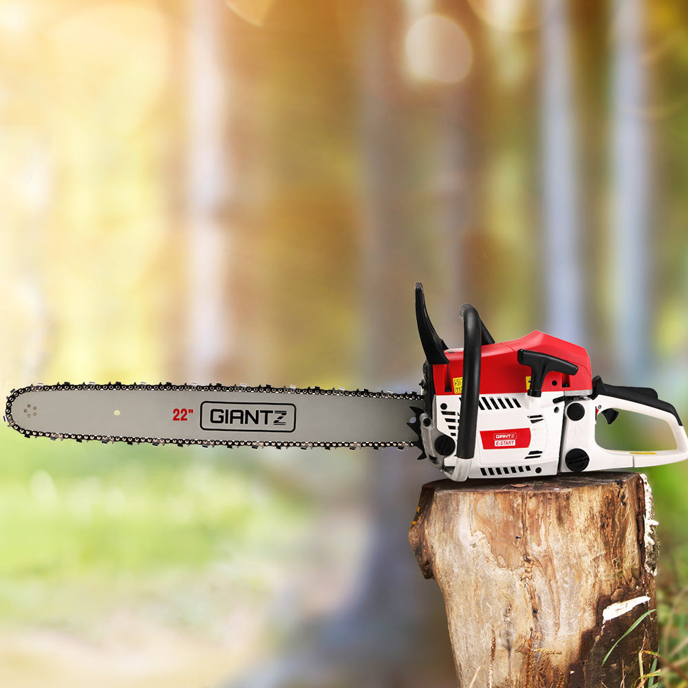 Giantz | Chainsaw Petrol Commercial 22" Bar - 62cc