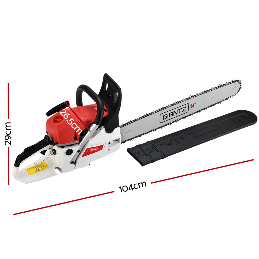 Giantz | Chainsaw Petrol Commercial 24" Bar - 62cc