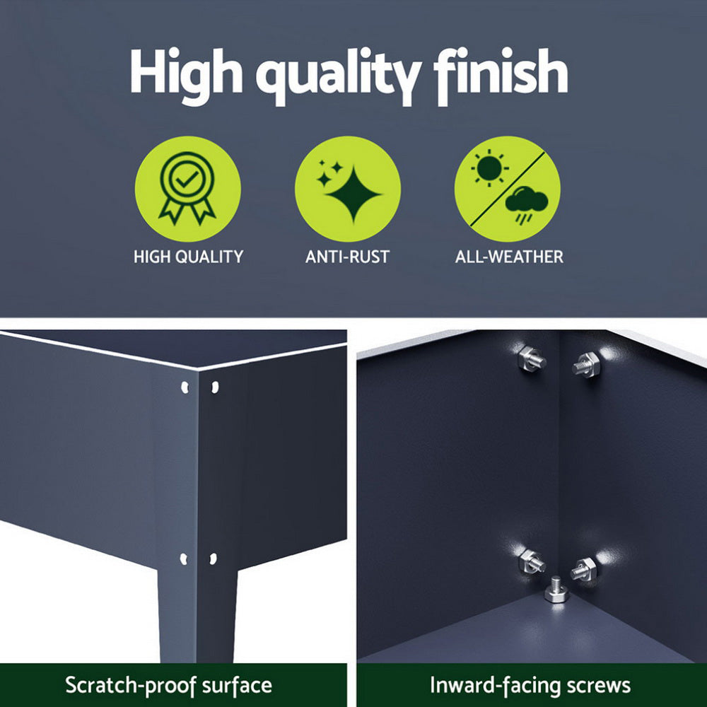 Green Fingers Raised Garden Bed 1m x .4m x 800mm (Twin Pack)