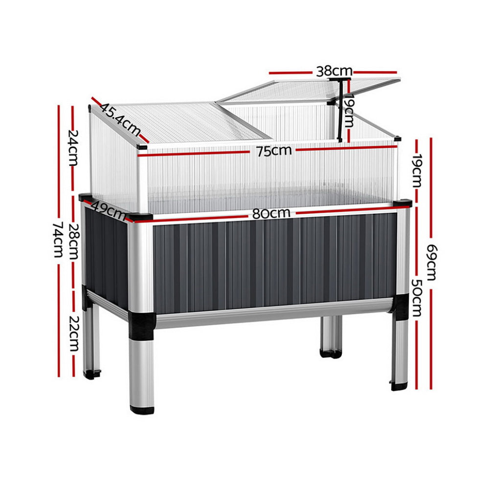 Greenfingers Raised Garden Bed .8m x.49m x 740mm (Twin pack)