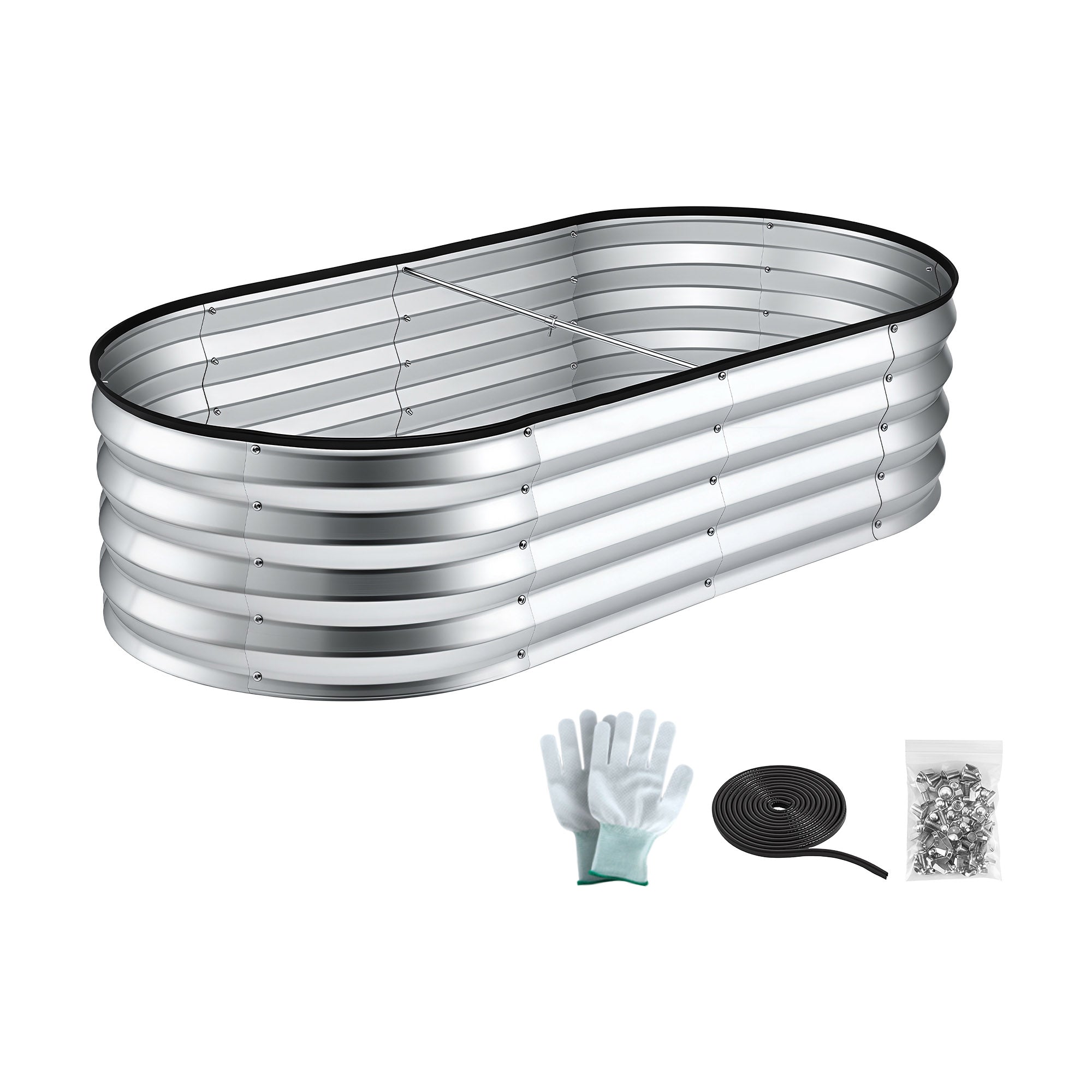 Greenfingers Raised Garden Bed 1.2m x .6m x 300mm - Silver