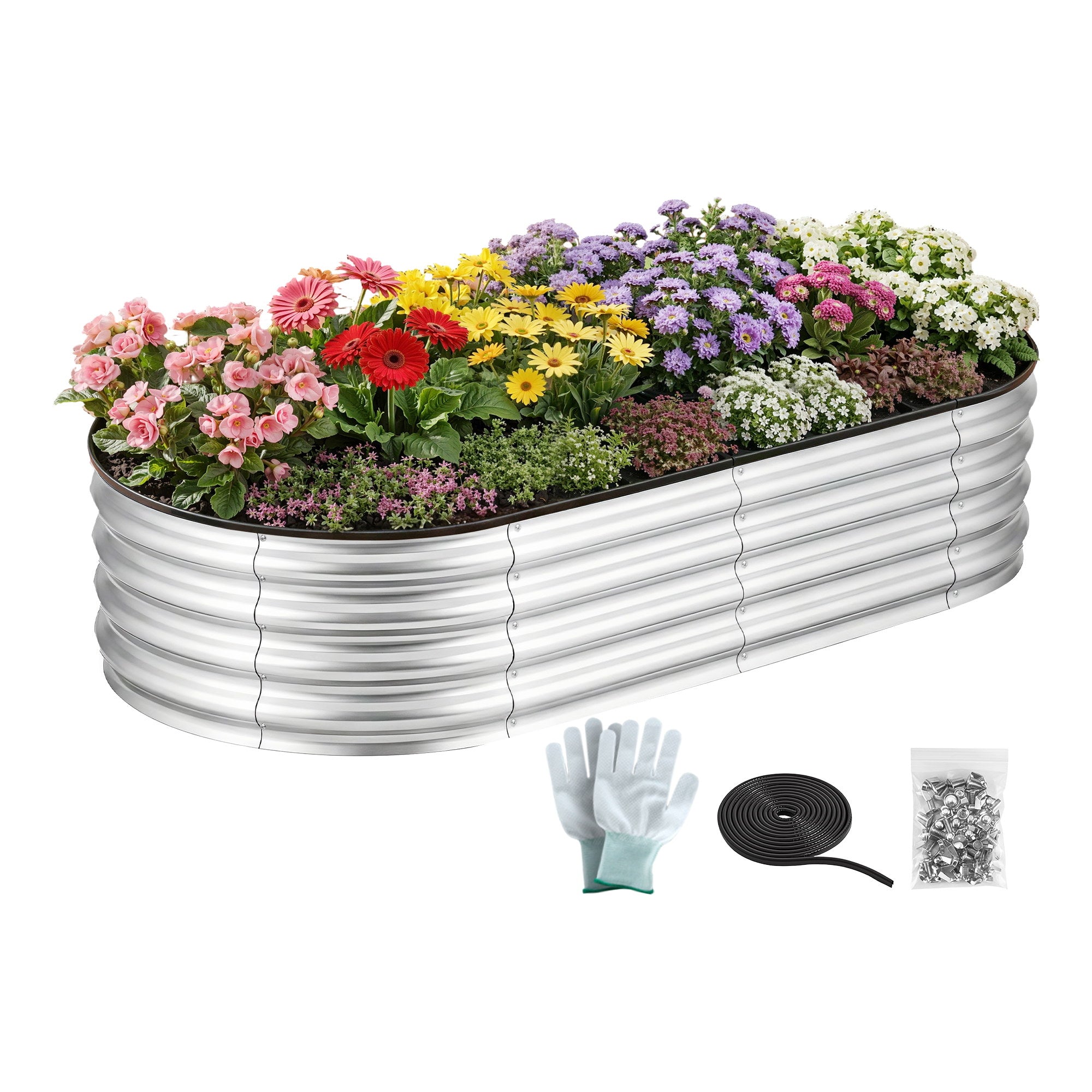 Greenfingers Raised Garden Bed 1.5m x .7m x 300mm - Silver