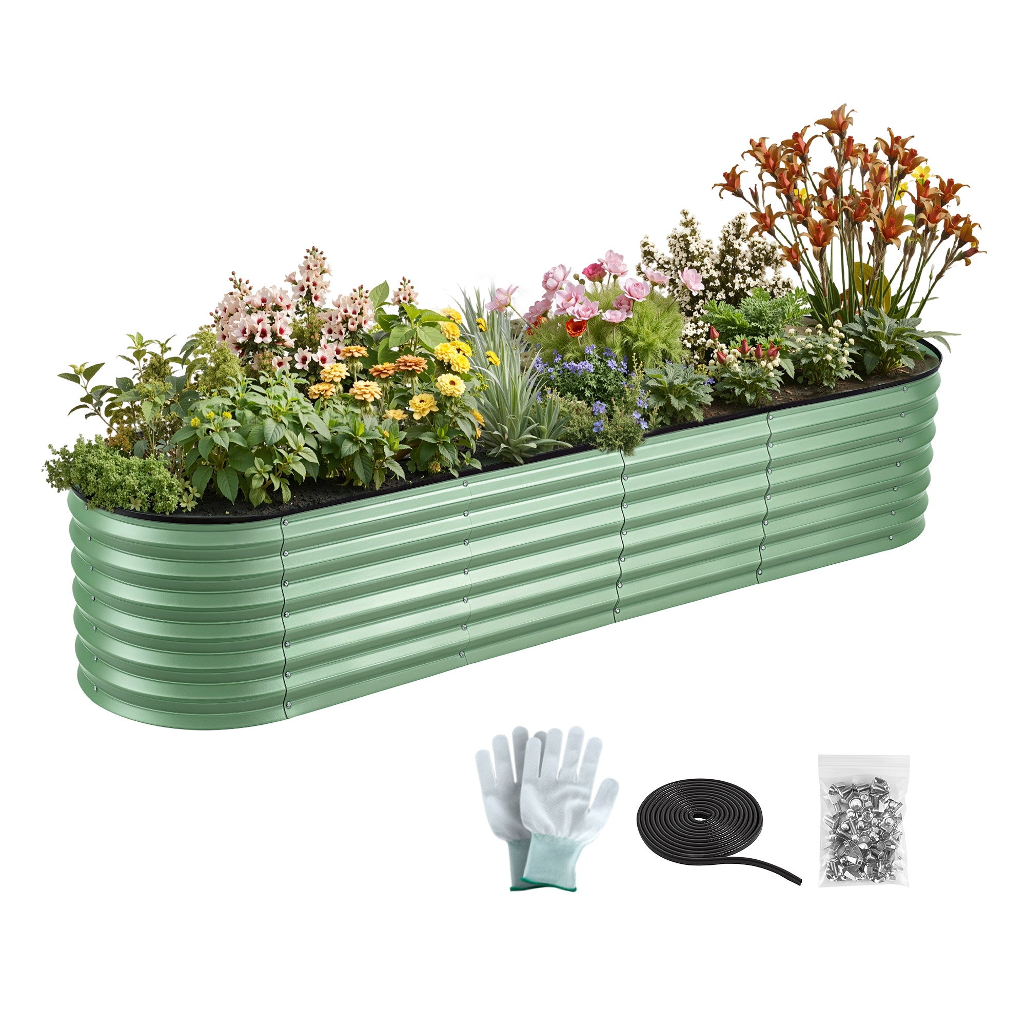 Greenfingers Raised Garden Bed 2.4m x .6m x 450mm - Green