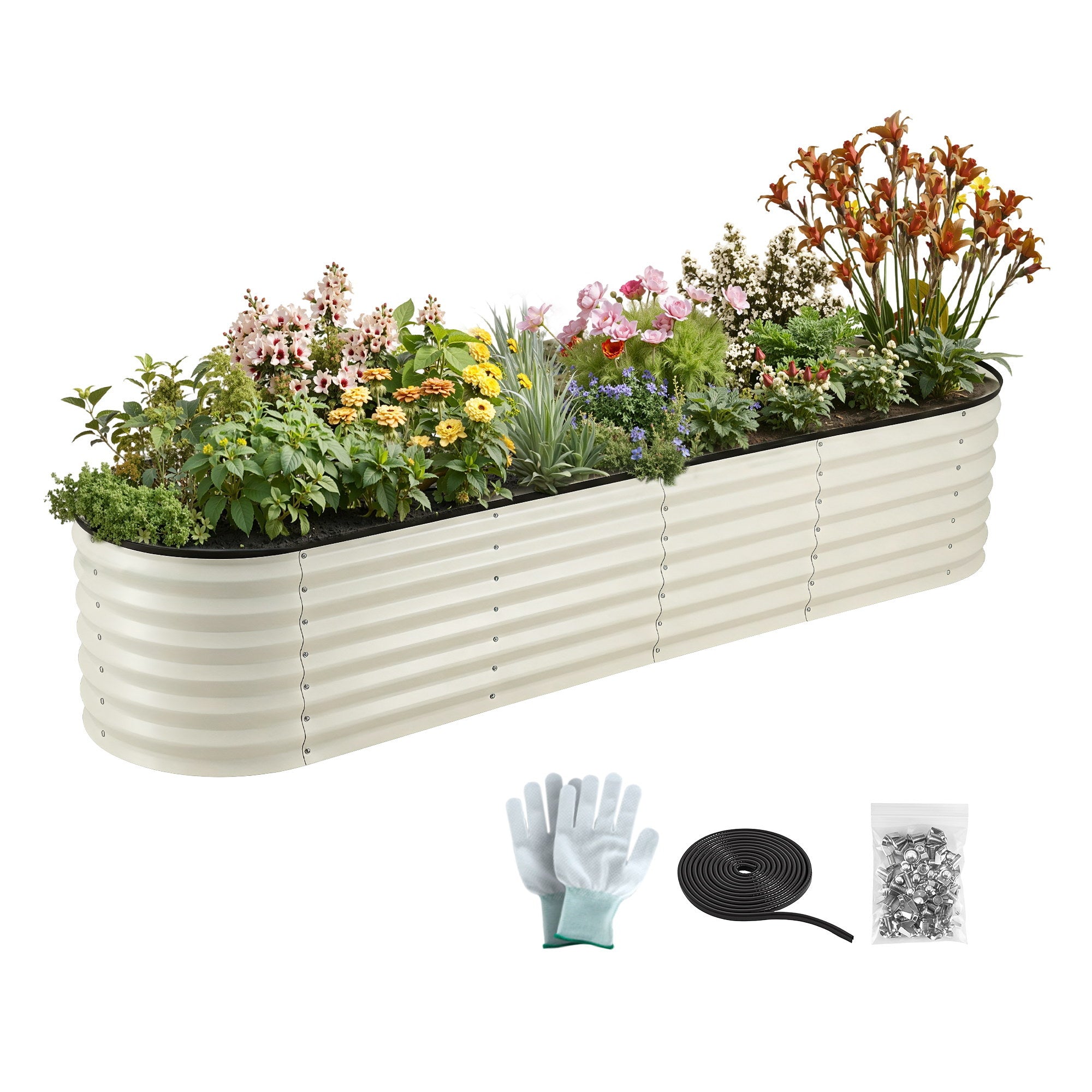 Greenfingers Raised Garden Bed 2.4m x .6m x 450mm - White