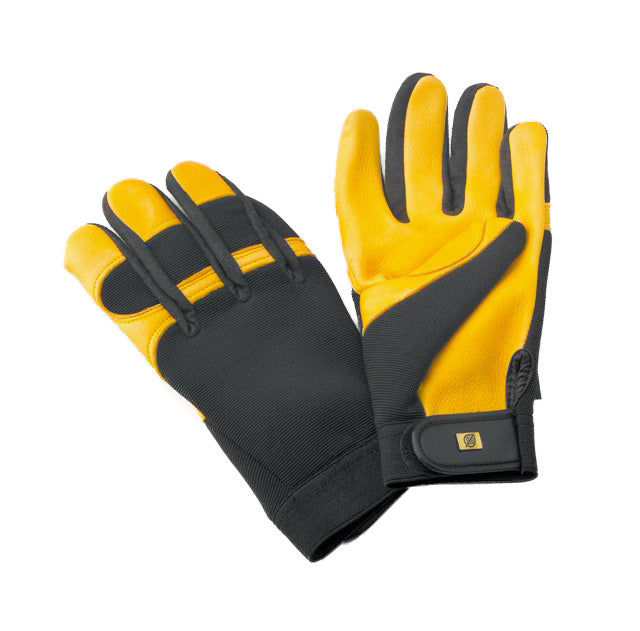 gold leaf gardening gloves soft touch Gold Leaf Soft Touch Gents Gloves | Grain Leather Men's Gardening Gloves