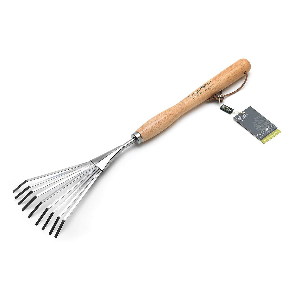 RHS Stainless Mid Handled Shrub Rake