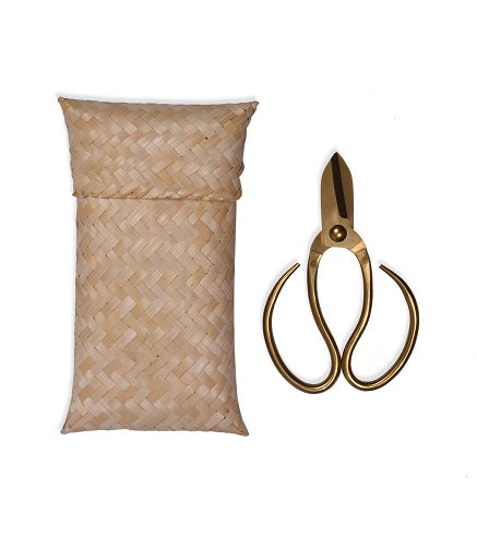 Garden Scissors in Bamboo Bag