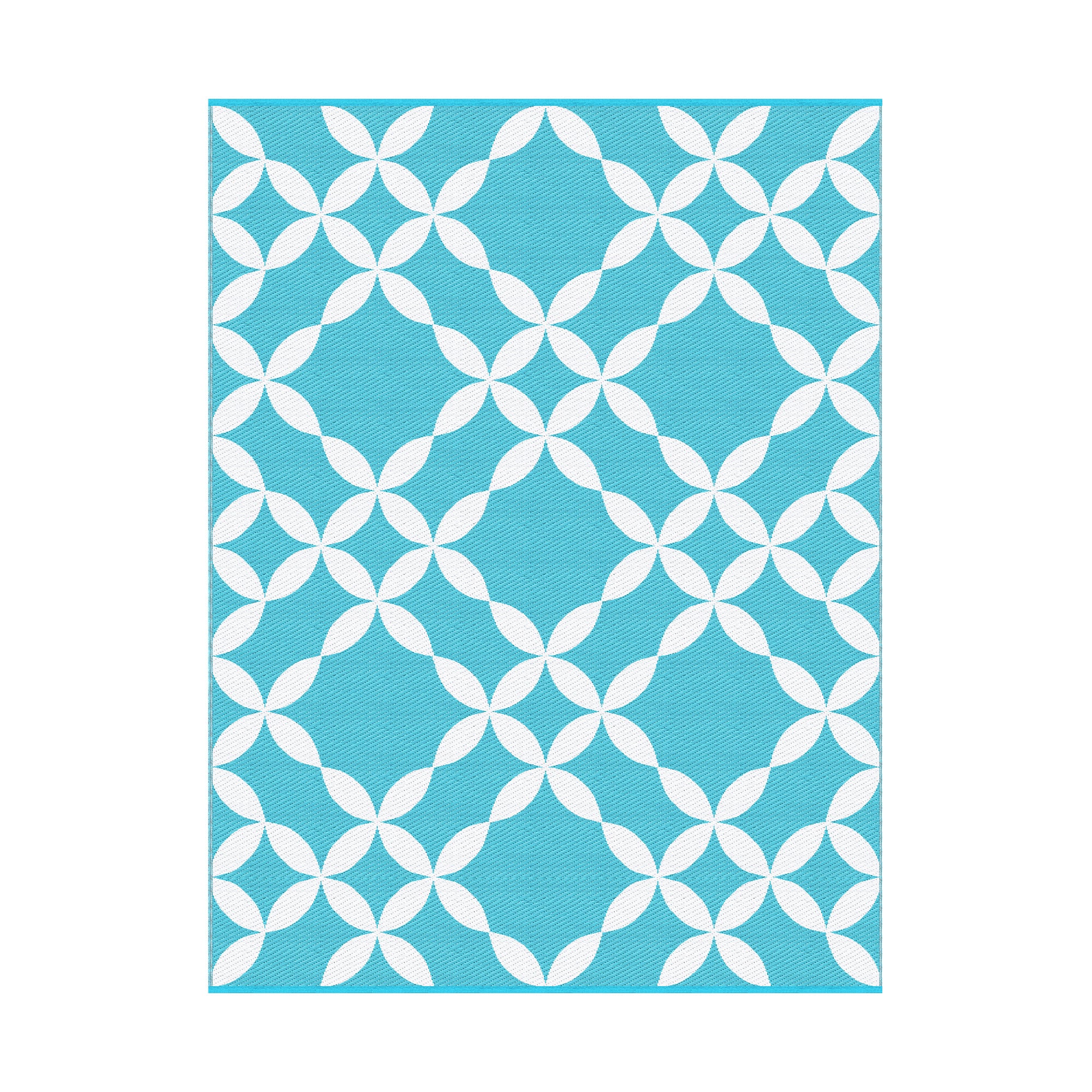 Gardeon Reversible Outdoor Rug 274x366cm — Light Blue