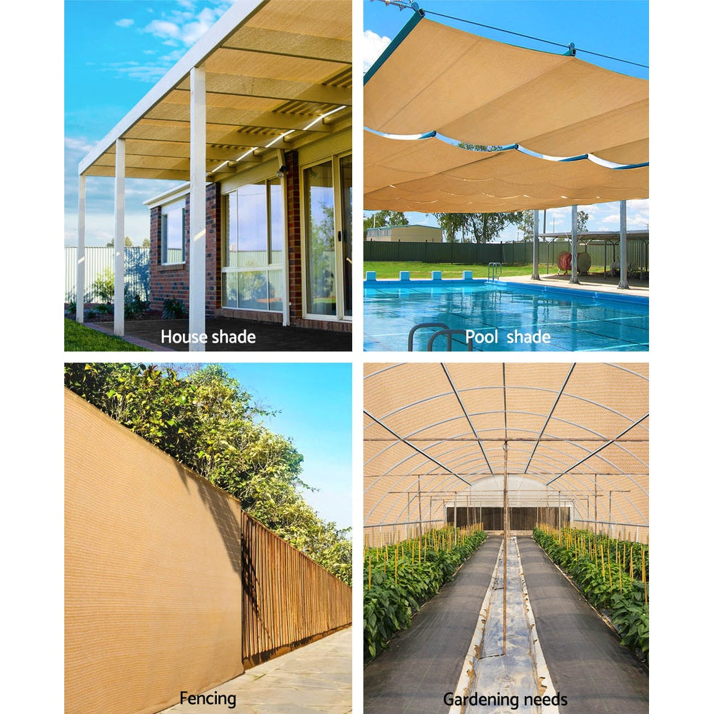 70% Shade Cloth Heavy Duty 1.83m x 50m - Various Colours