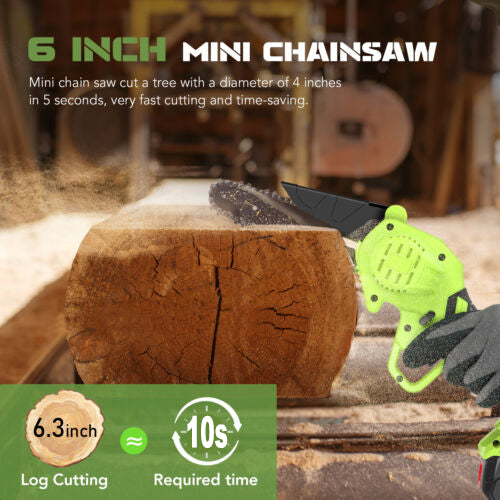 Mini Electric Chainsaw with 2 Batteries - 36V