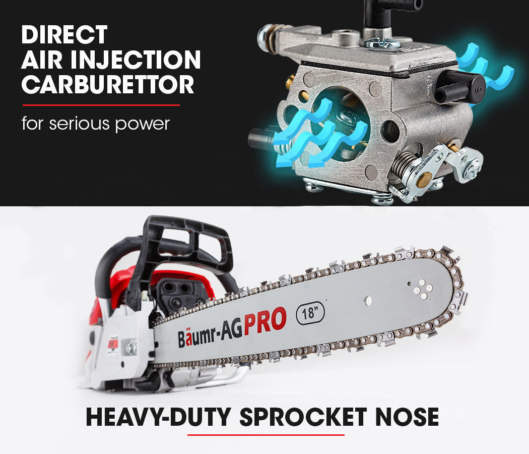 Baumr AG | Chainsaw Petrol Commercial 18” Bar - 45cc
