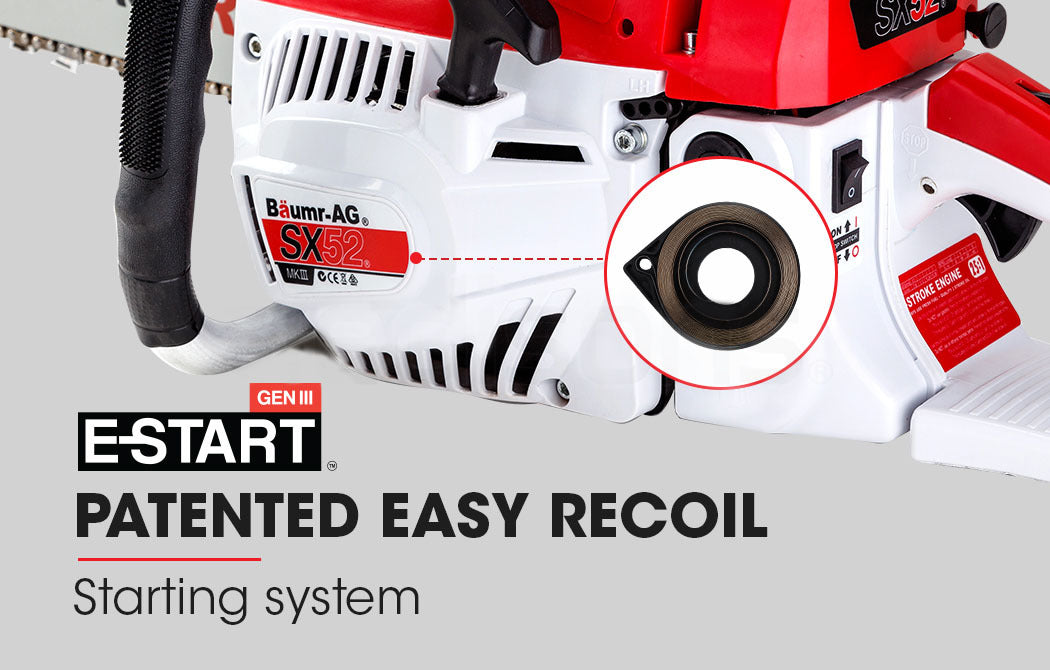 Baumr AG | Chainsaw Petrol Commercial 20” Bar - 52cc
