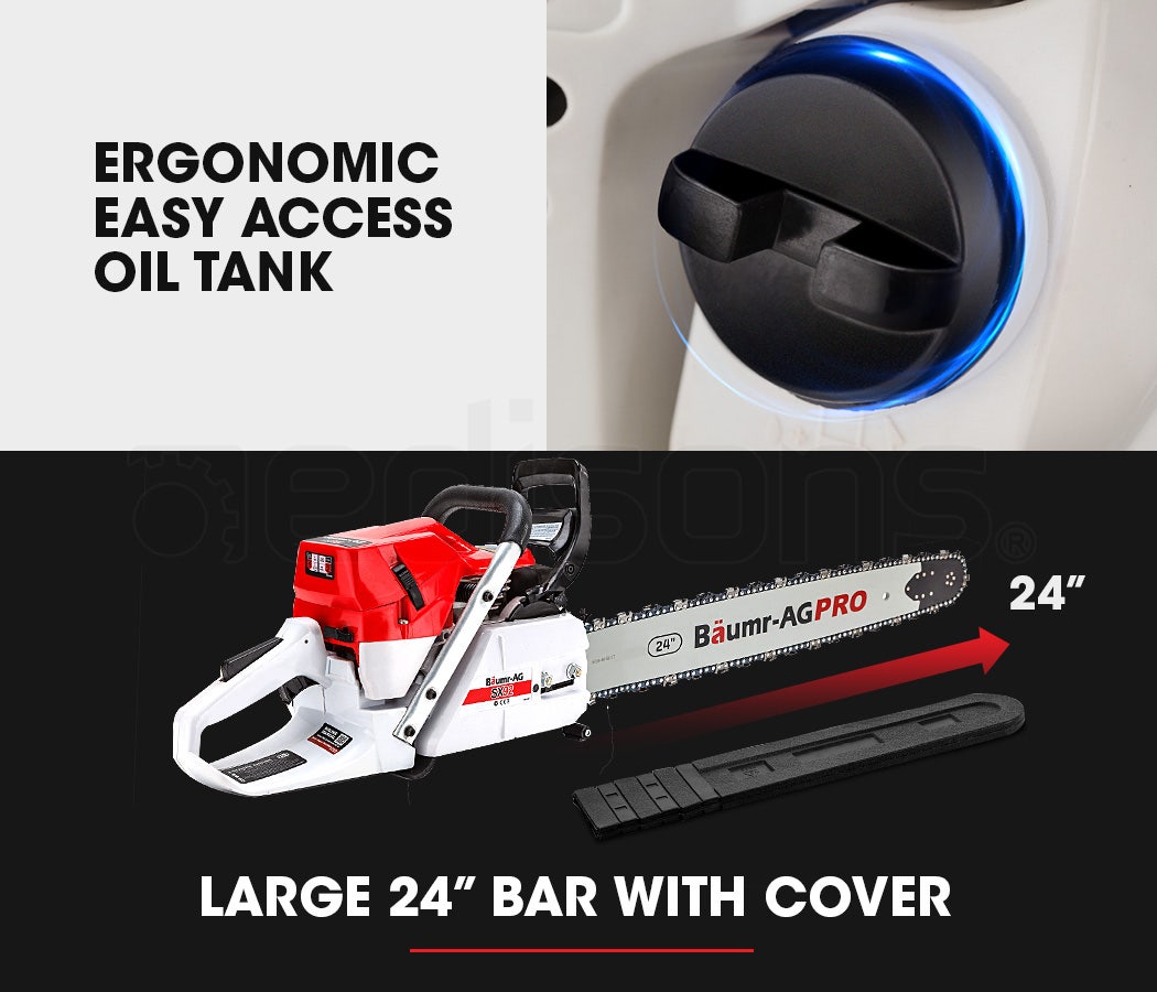 Baumr AG | Chainsaw Petrol Commercial 24” - 72cc