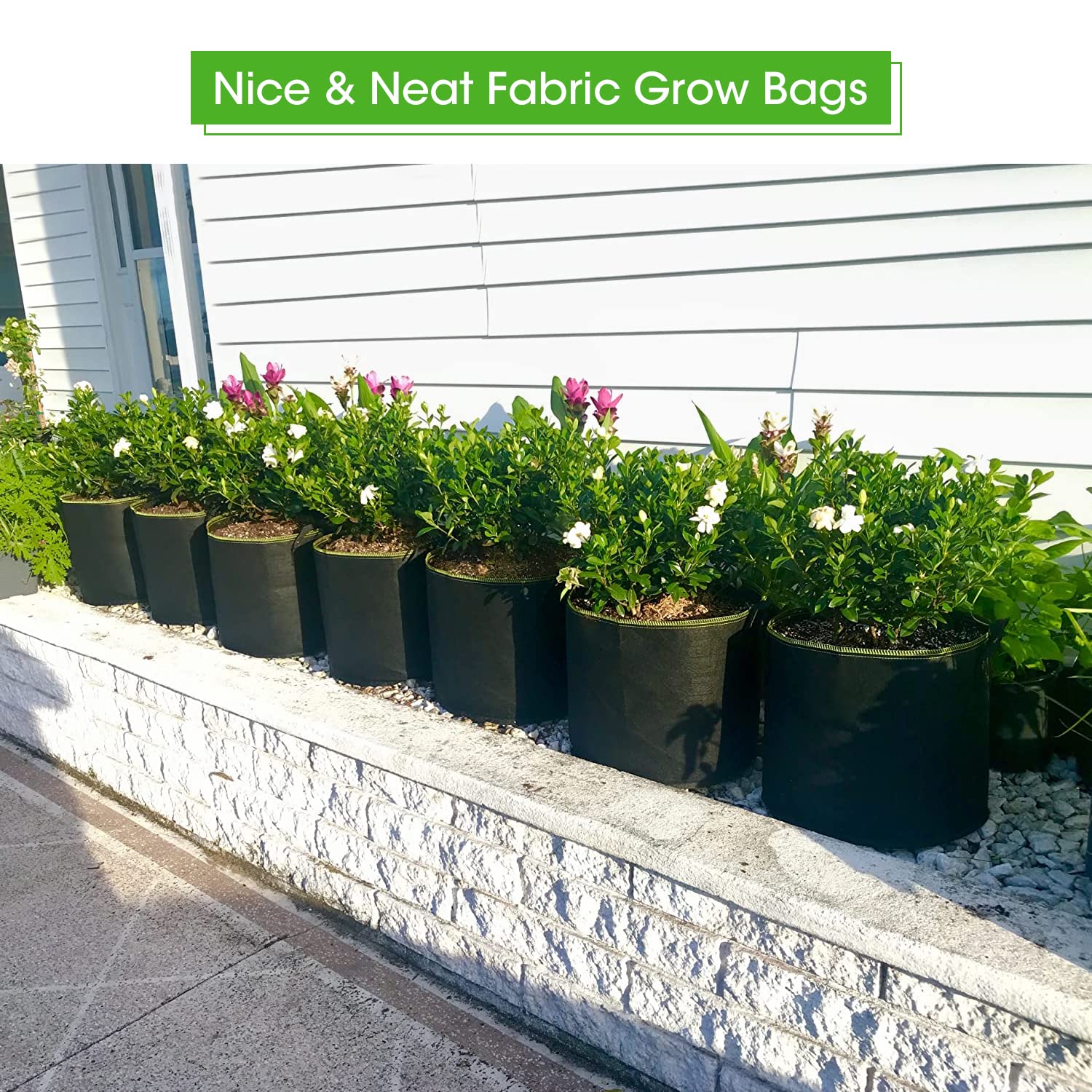 Grow Bags 38L - 5 pack - Black