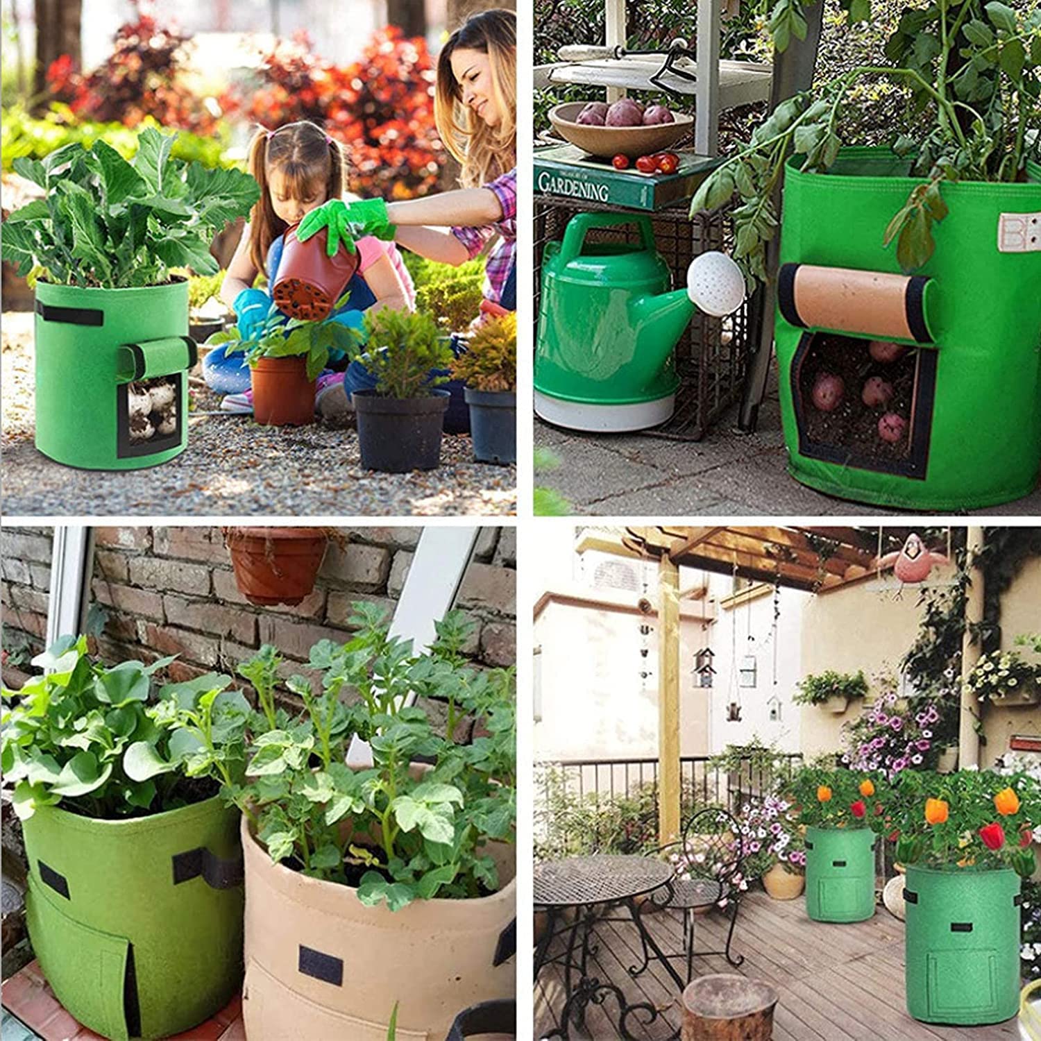 Grow Bags Potato 38L - 5 pack - Green