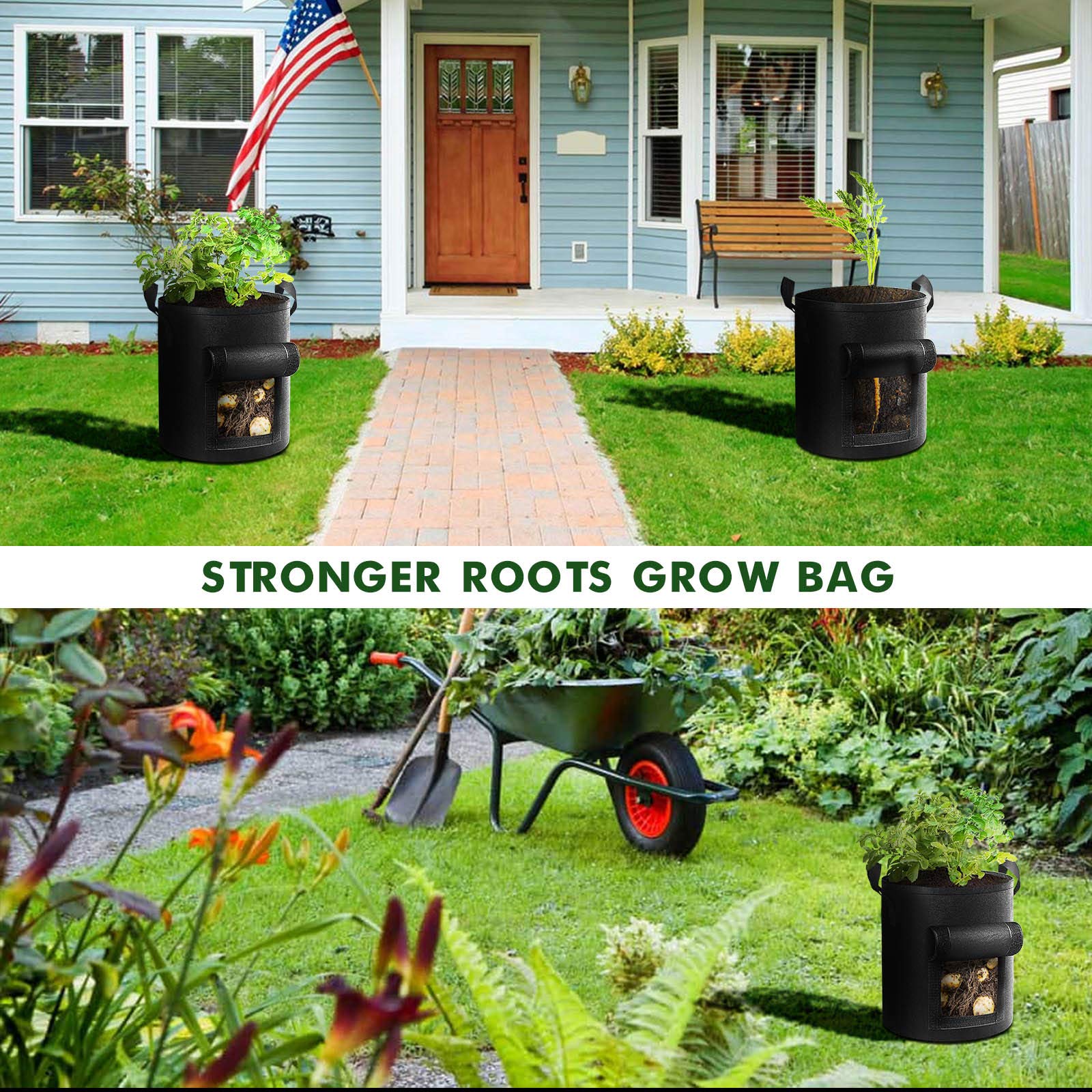 Grow Bags 26.5L - 5 pack - Black