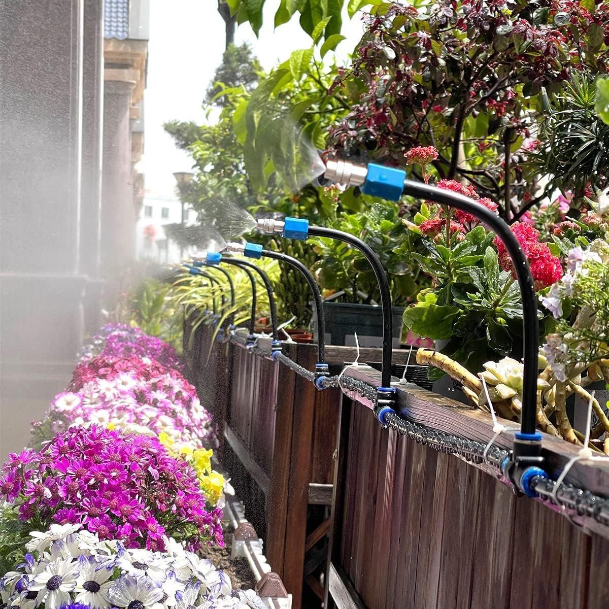 Garden Watering System Adjustable Spray Irrigation Hose Sprinkler 5m