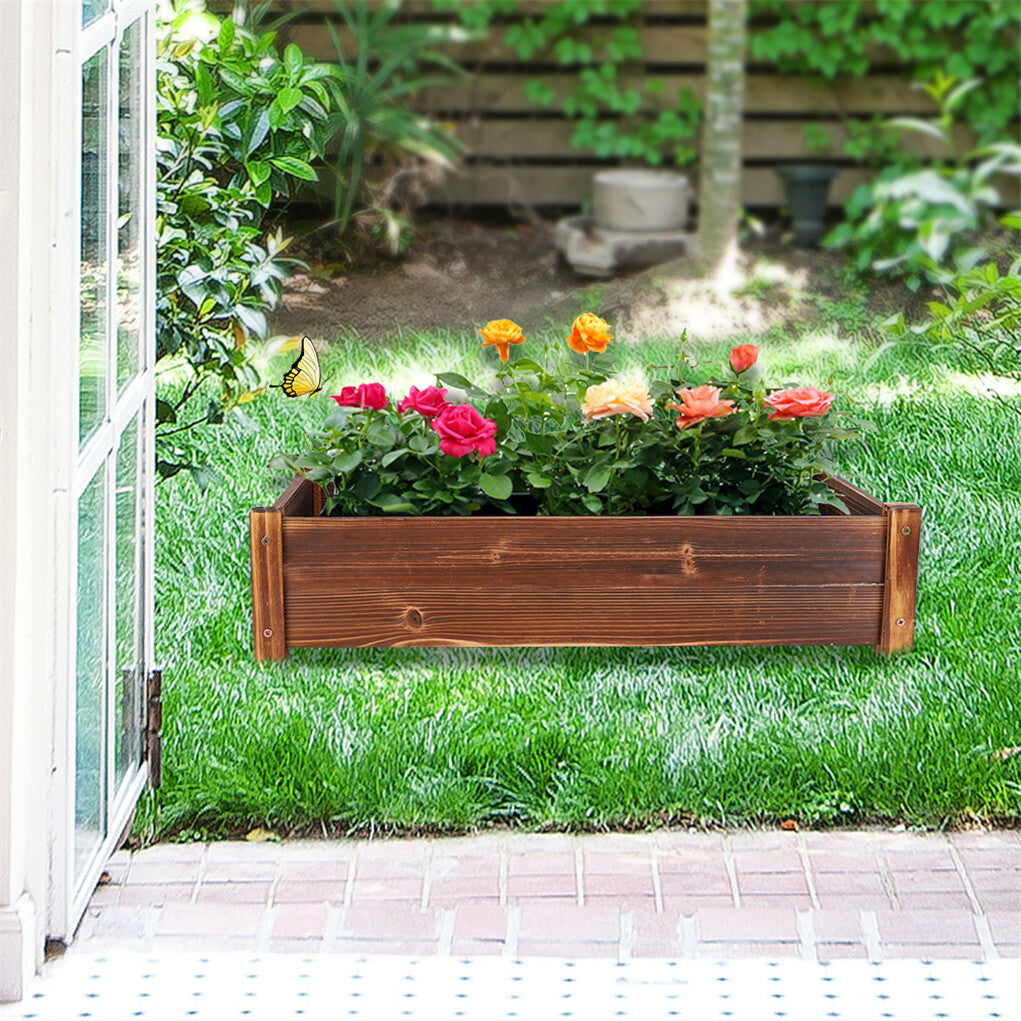 Wooden Raised Garden Bed 65cm x 33cm x 16cm