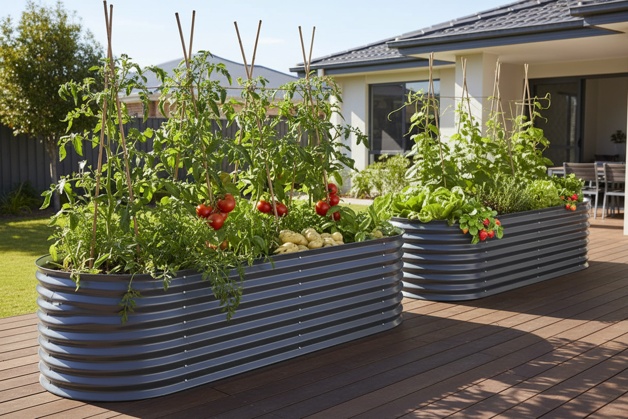 Greenfingers 3.2m x 56cm ultimate twin pack in backyard