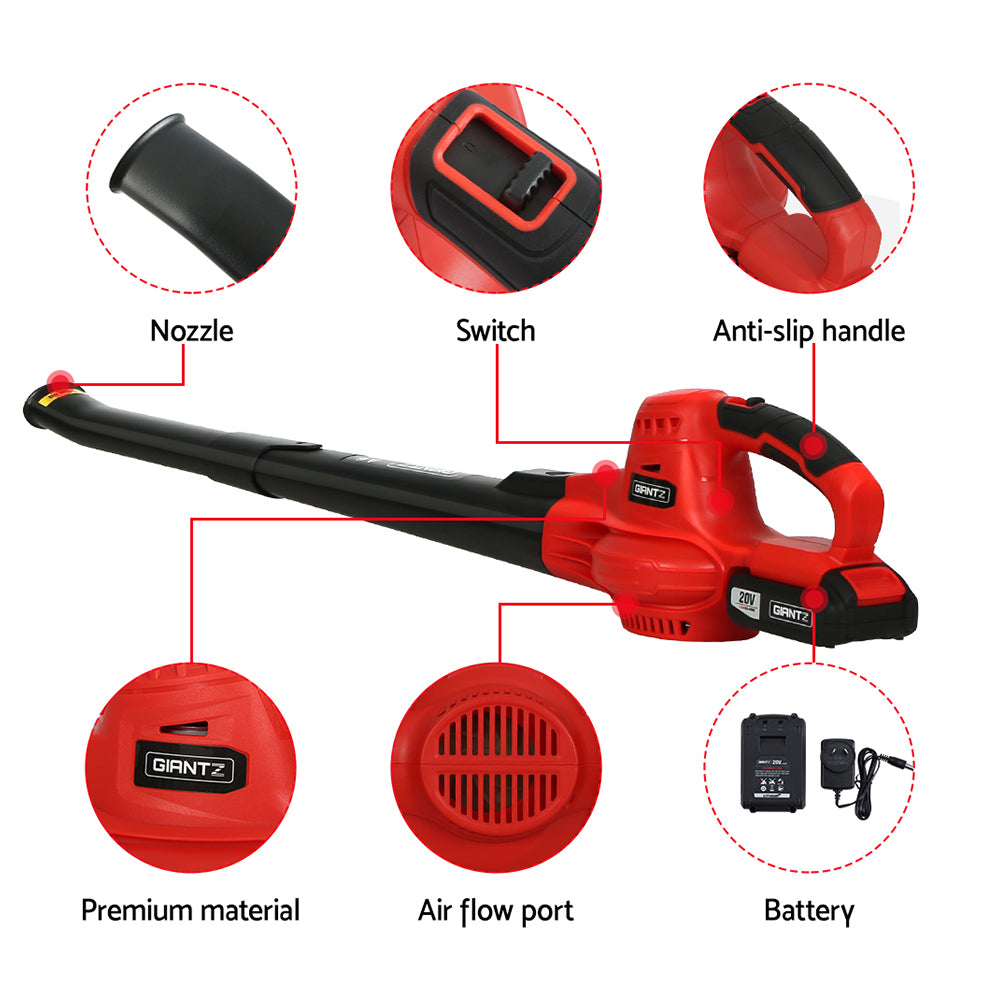 Giantz | Cordless Leaf Blower 20v Lithium Battery