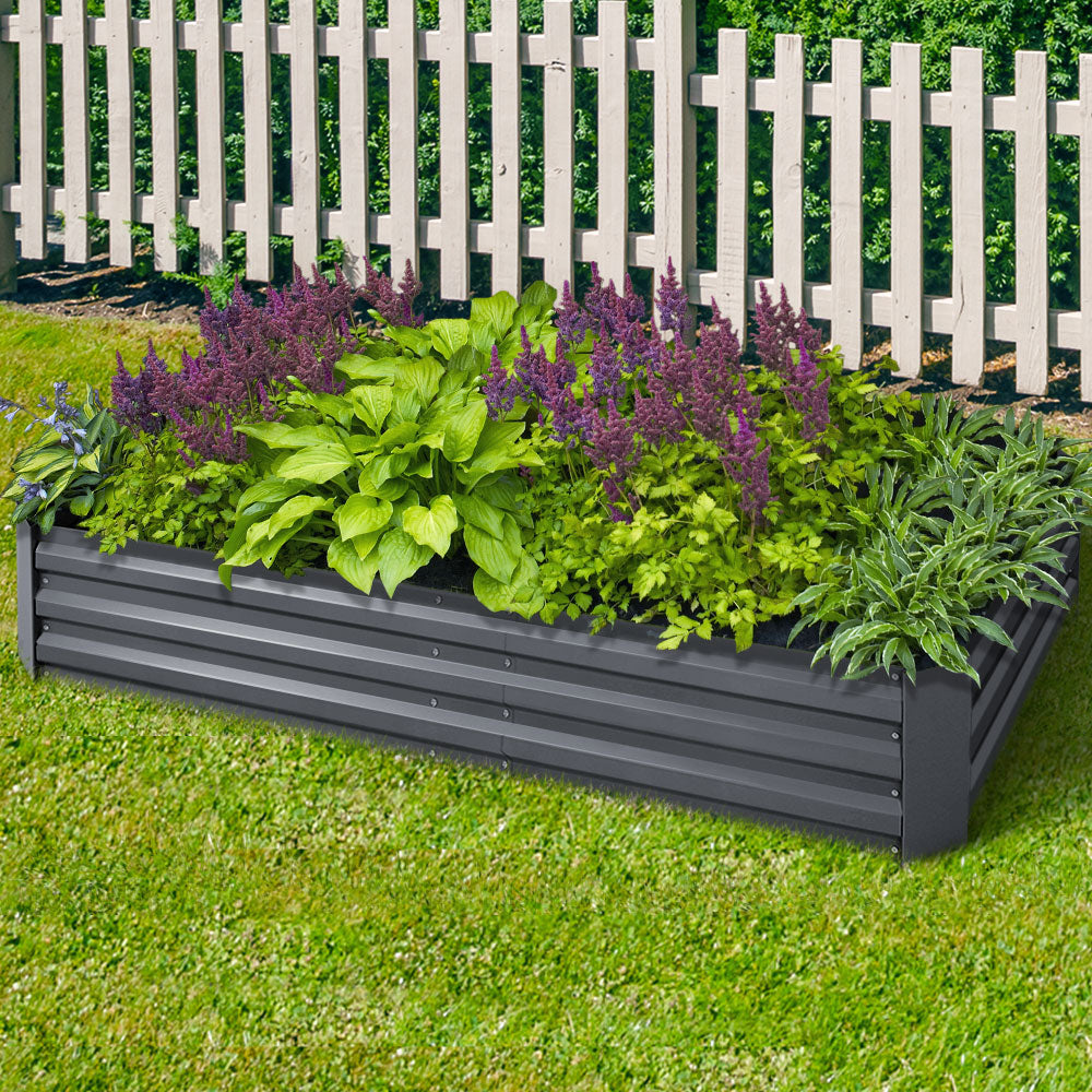 low height steel raised garden bed available In Australia from planters raised gardens