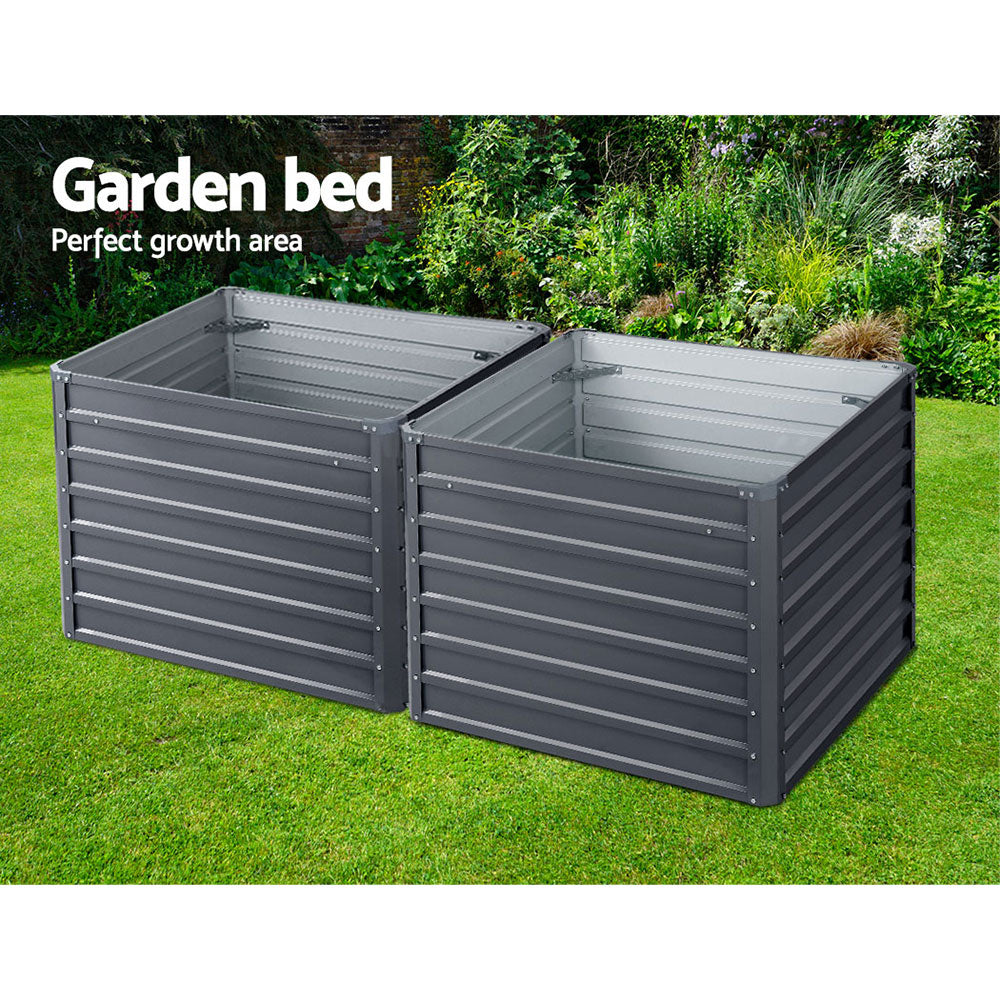 set of 2 raised garden beds made by greenfingers distributed around Australia