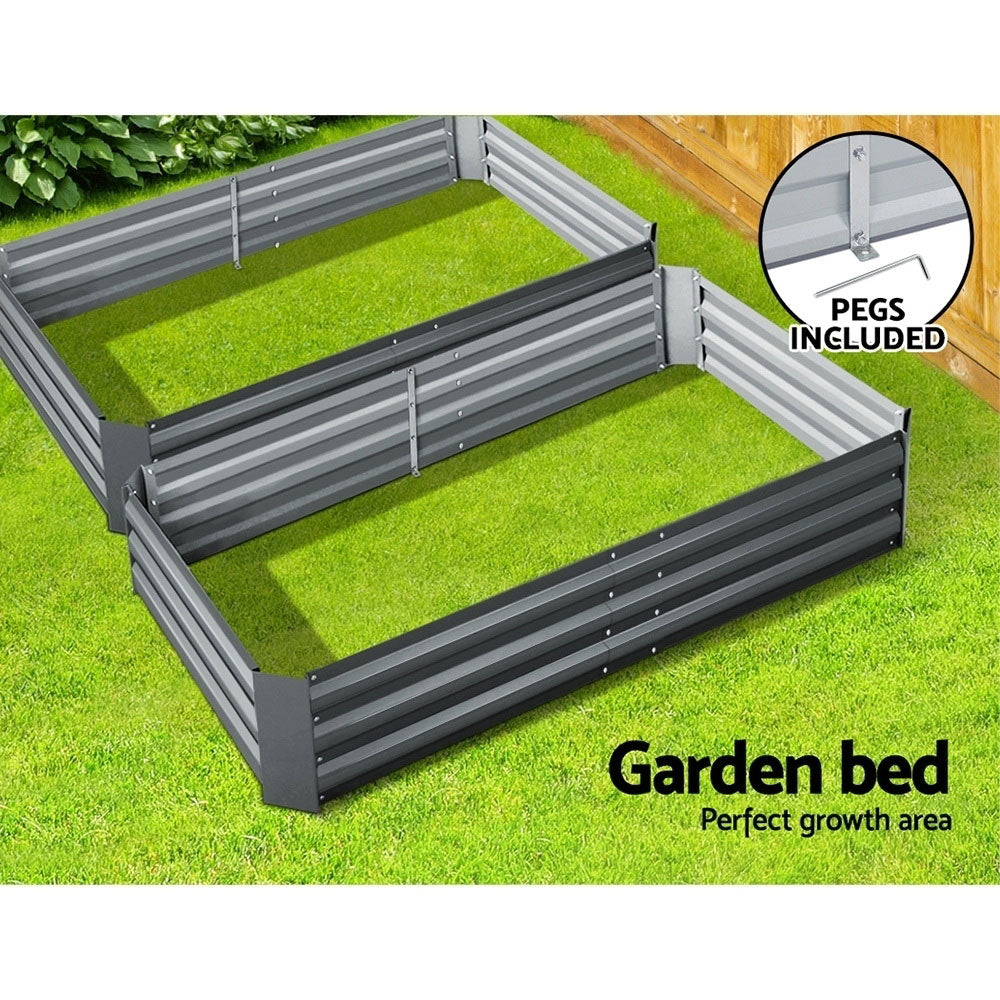 Greenfingers Raised Garden Beds (Twin pack)   1.5m x .9m x 300mm