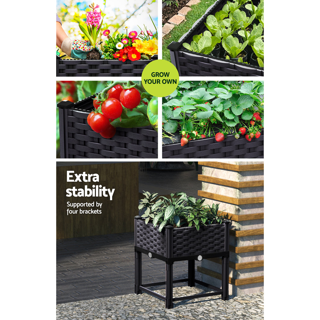 Greenfingers Raised Garden Bed .4m x .4m x 230mm - Brown