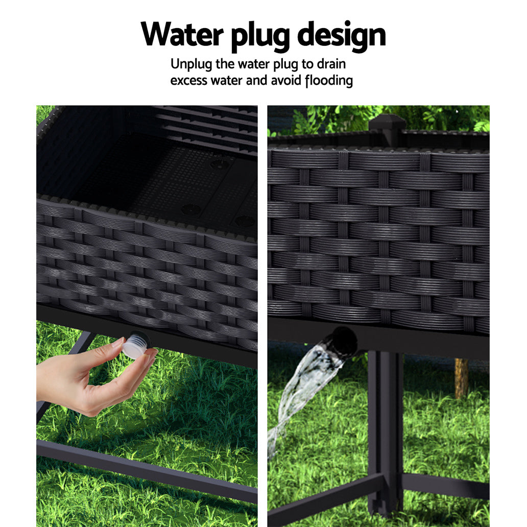 Greenfingers Raised Garden Bed .4m x .4m x 230mm - Brown