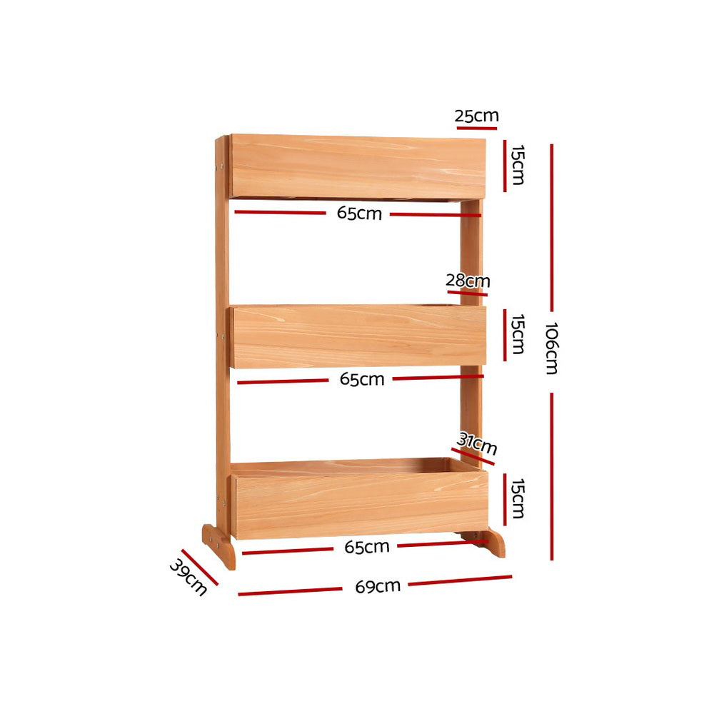 Greenfingers Wooden Raised 1.06m x .69m x 390mm
