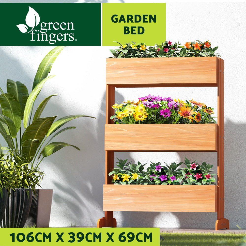 Greenfingers Wooden Raised 1.06m x .69m x 390mm