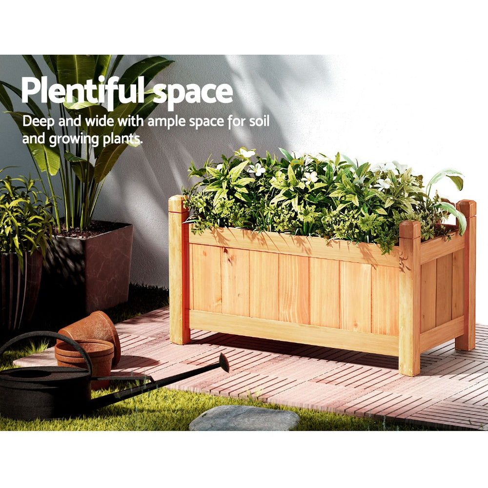 Greenfingers Wooden Raised Garden Bed .6m x .3m x 330mm