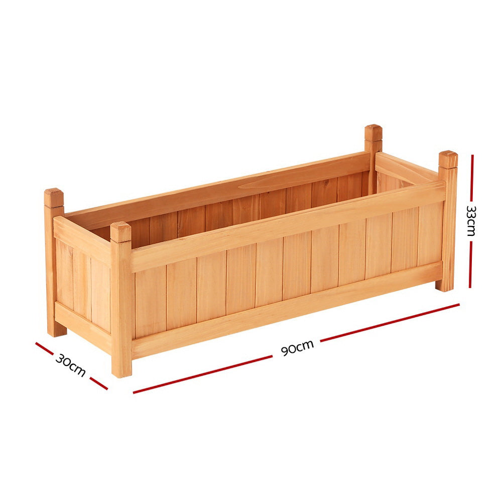wooden planter box greenfingers