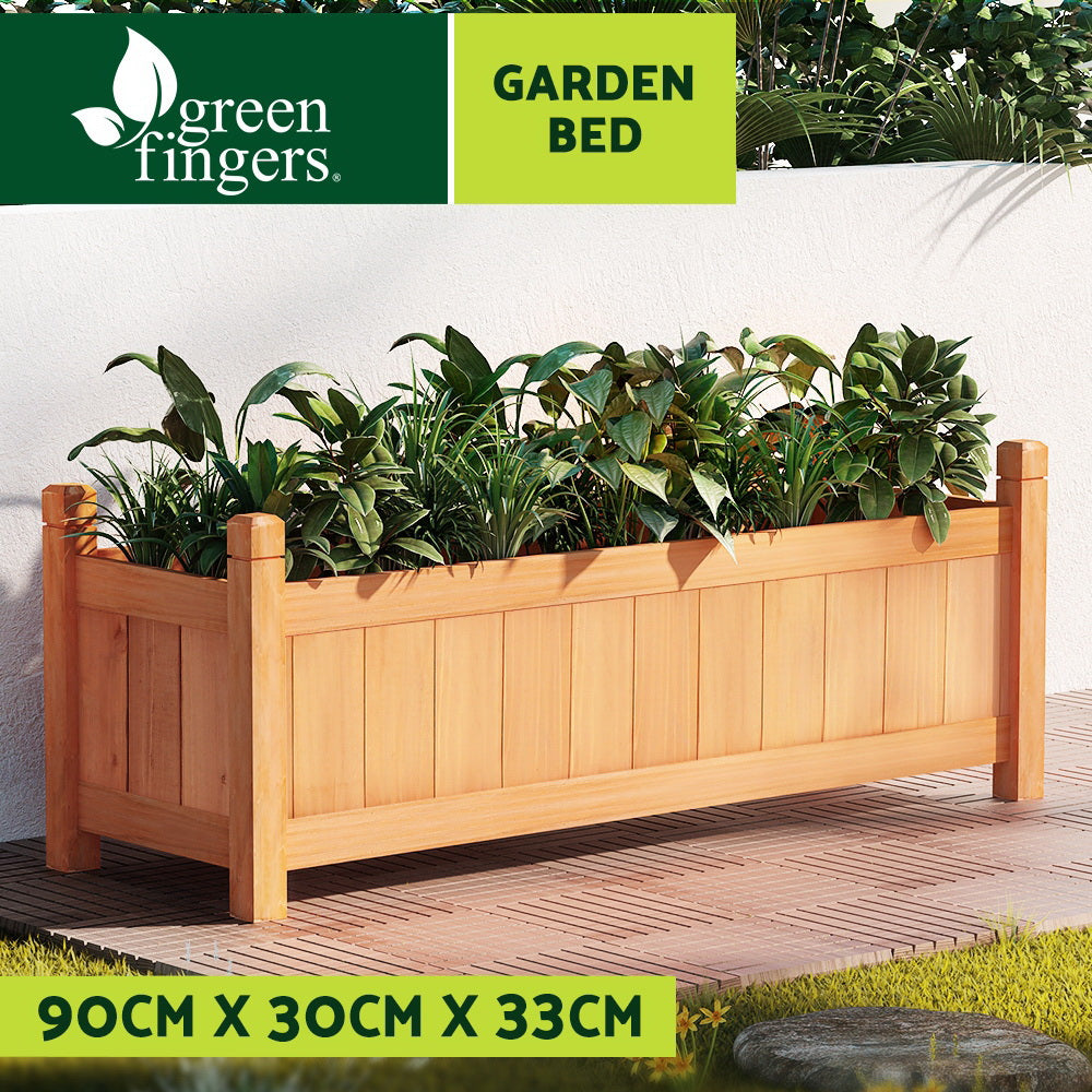 Greenfingers Wooden Raised Garden Bed .9m x .3m x 330mm