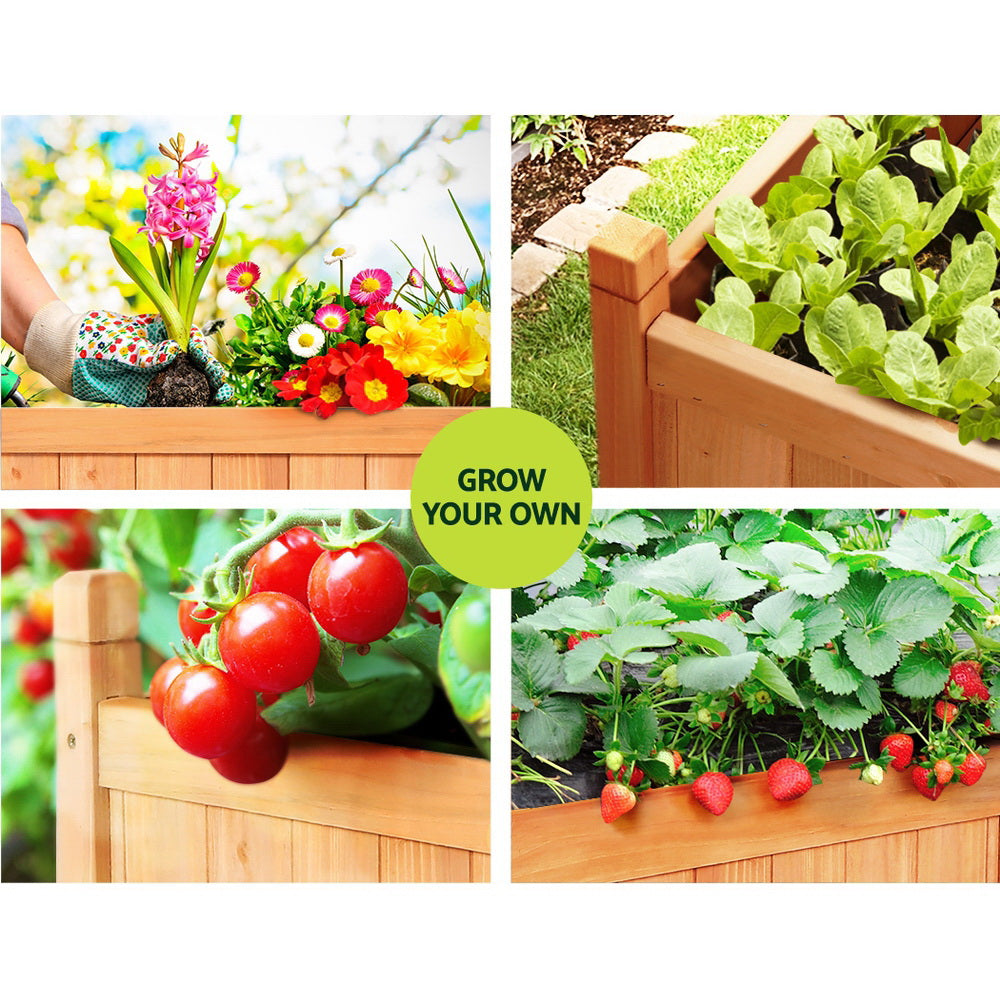 Greenfingers Wooden Raised Garden Bed .9m x .3m x 330mm