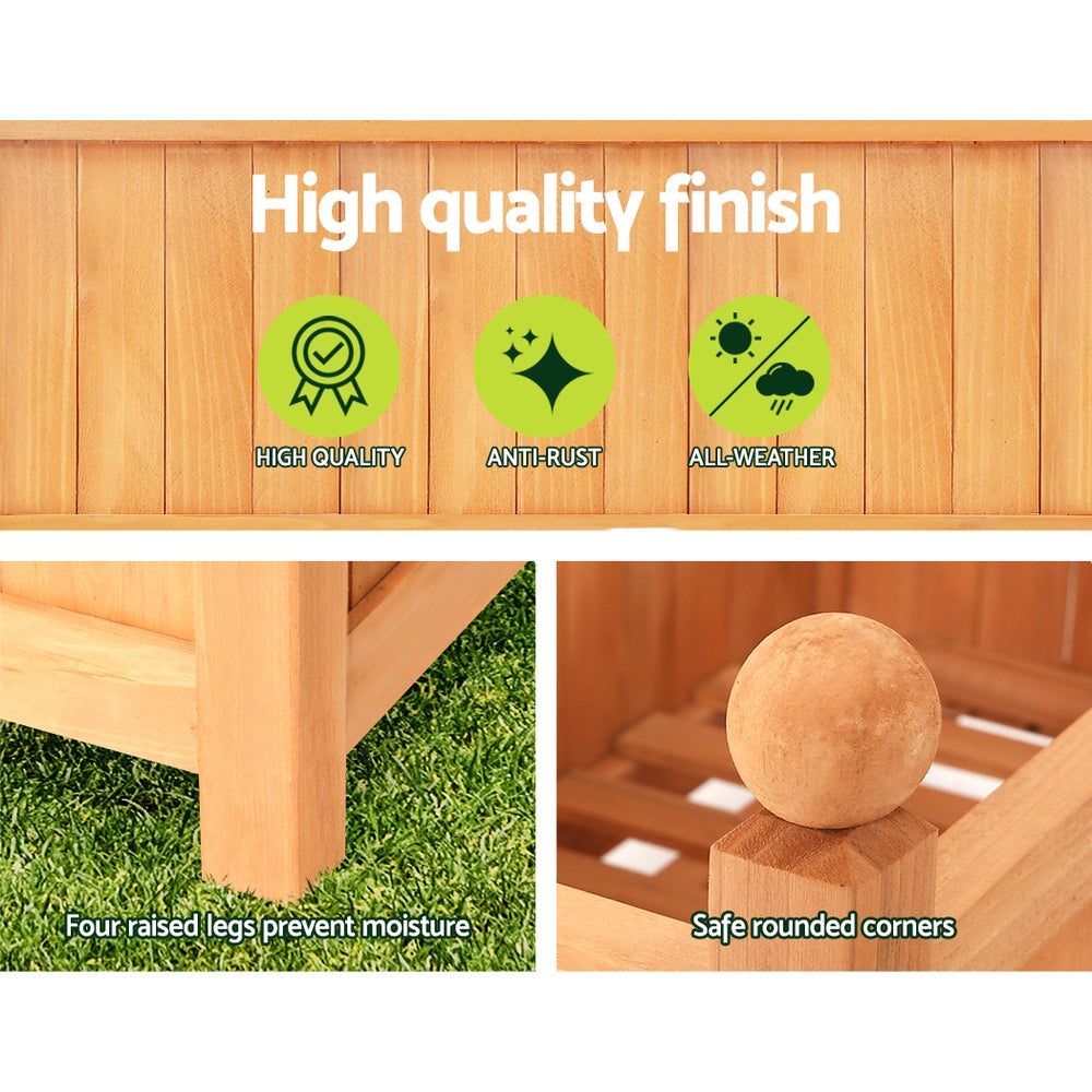 Greenfingers Wooden Rasied Garden 1.15m x .64m x 350mm